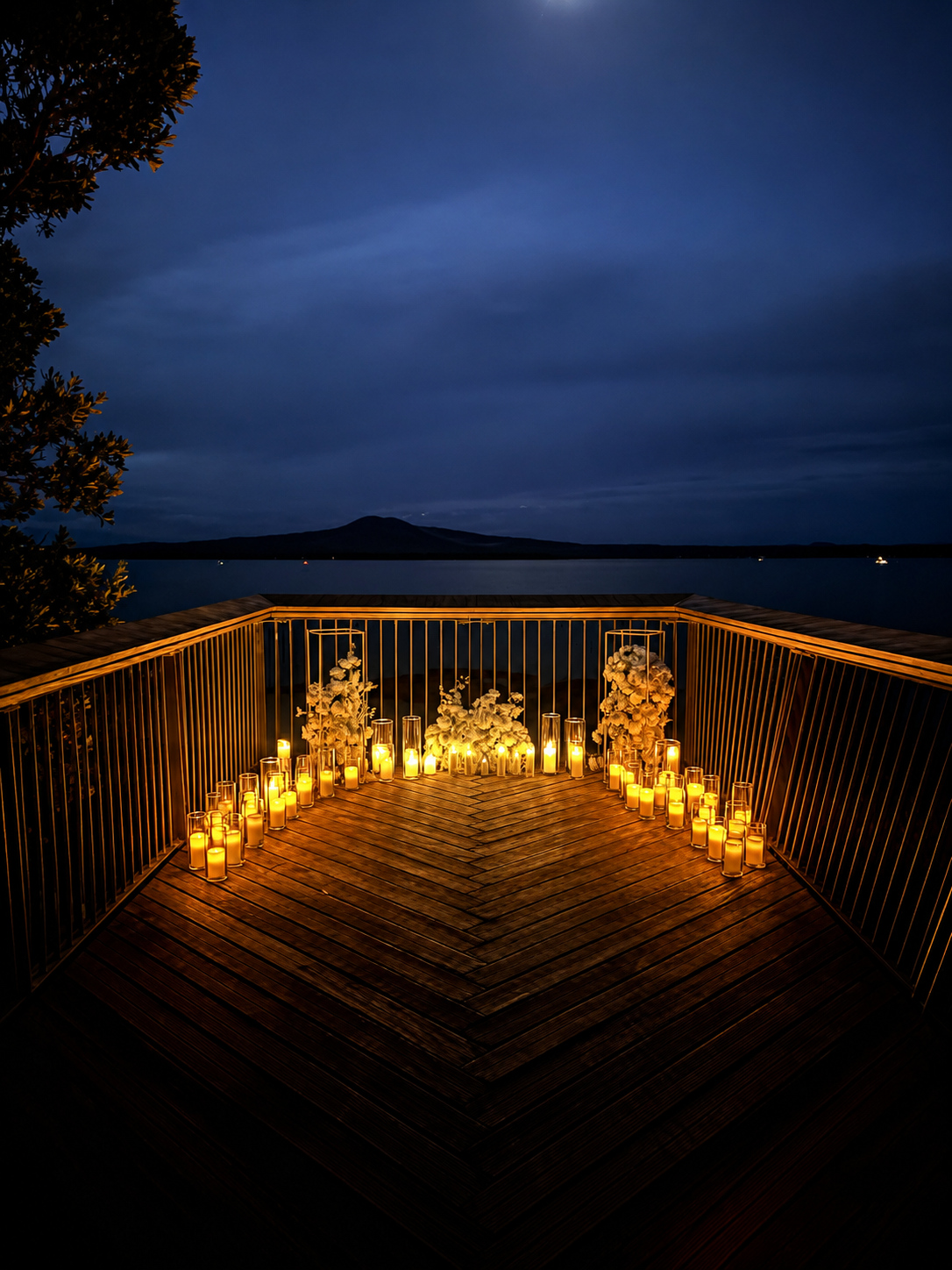 Luxury Lane Budget Friendly Proposal with candles and flowers
