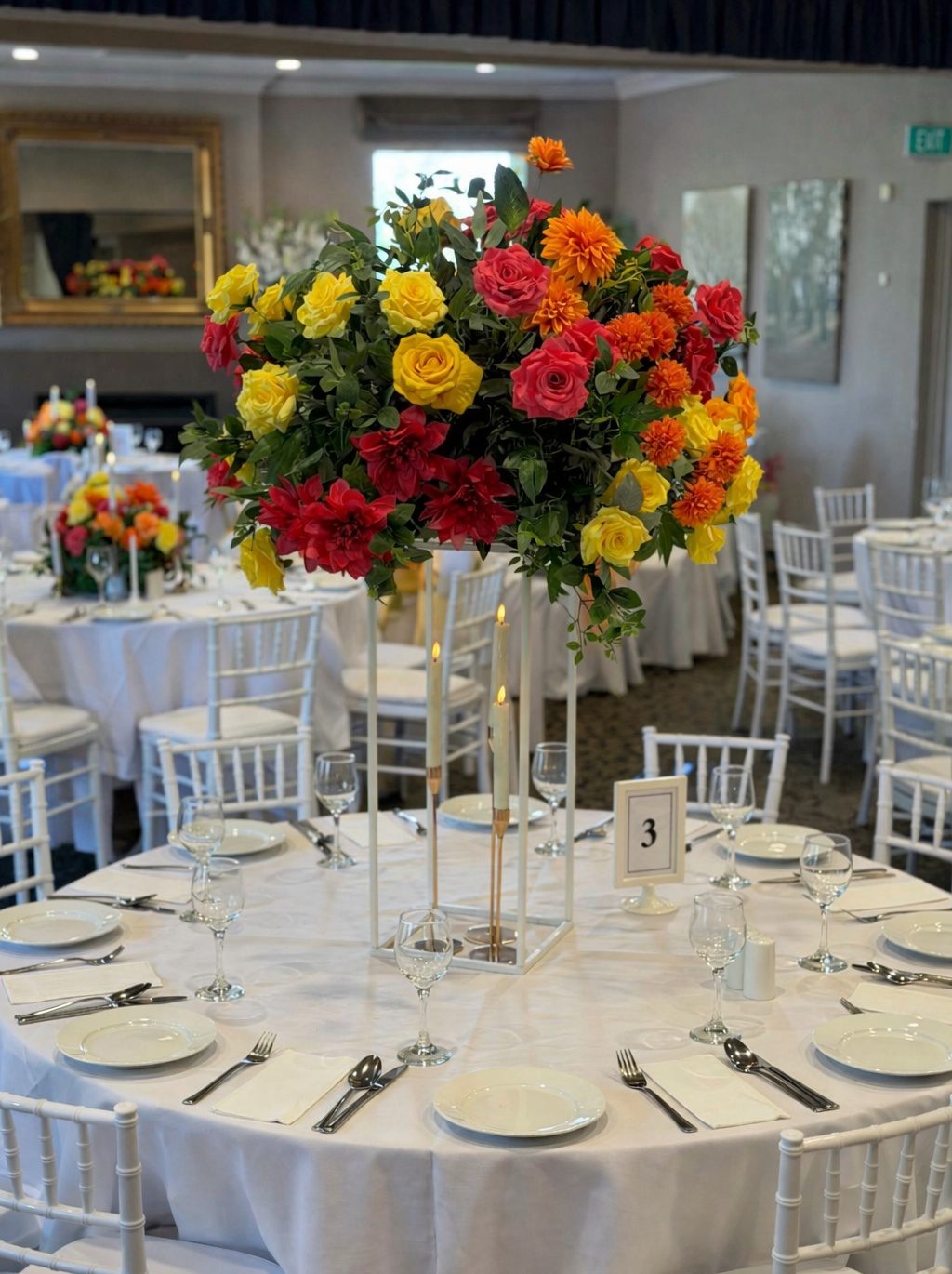 Luxury table centrepiece decor wedding auckland