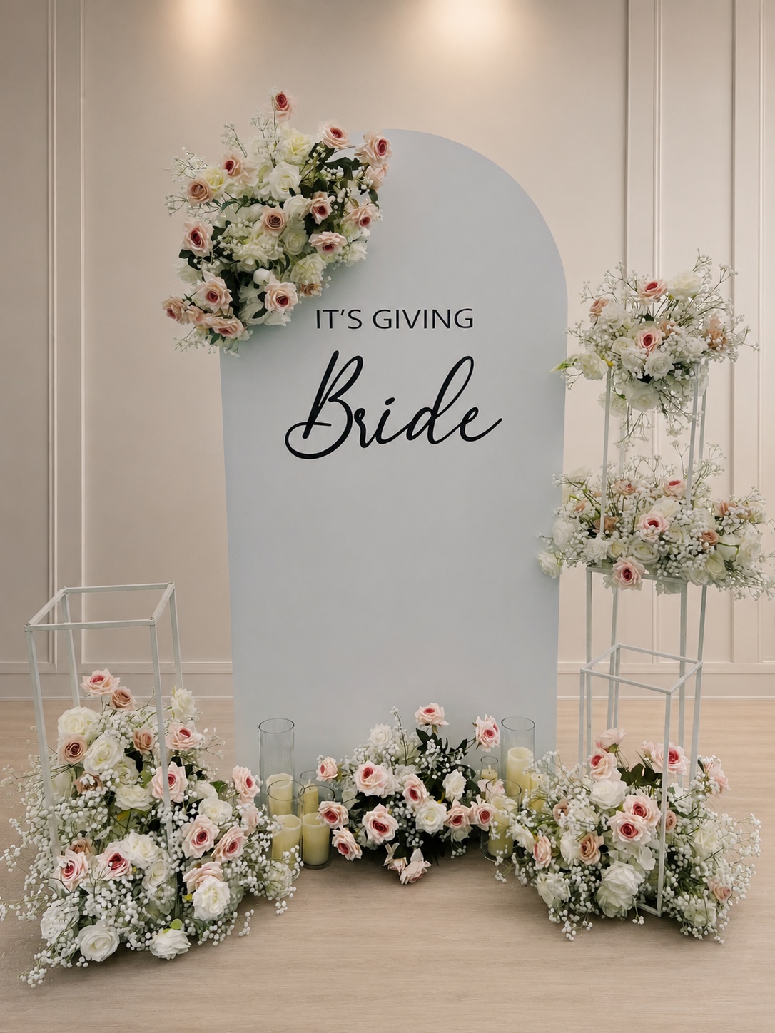 Bridal shower backdrop by Luxury Lane