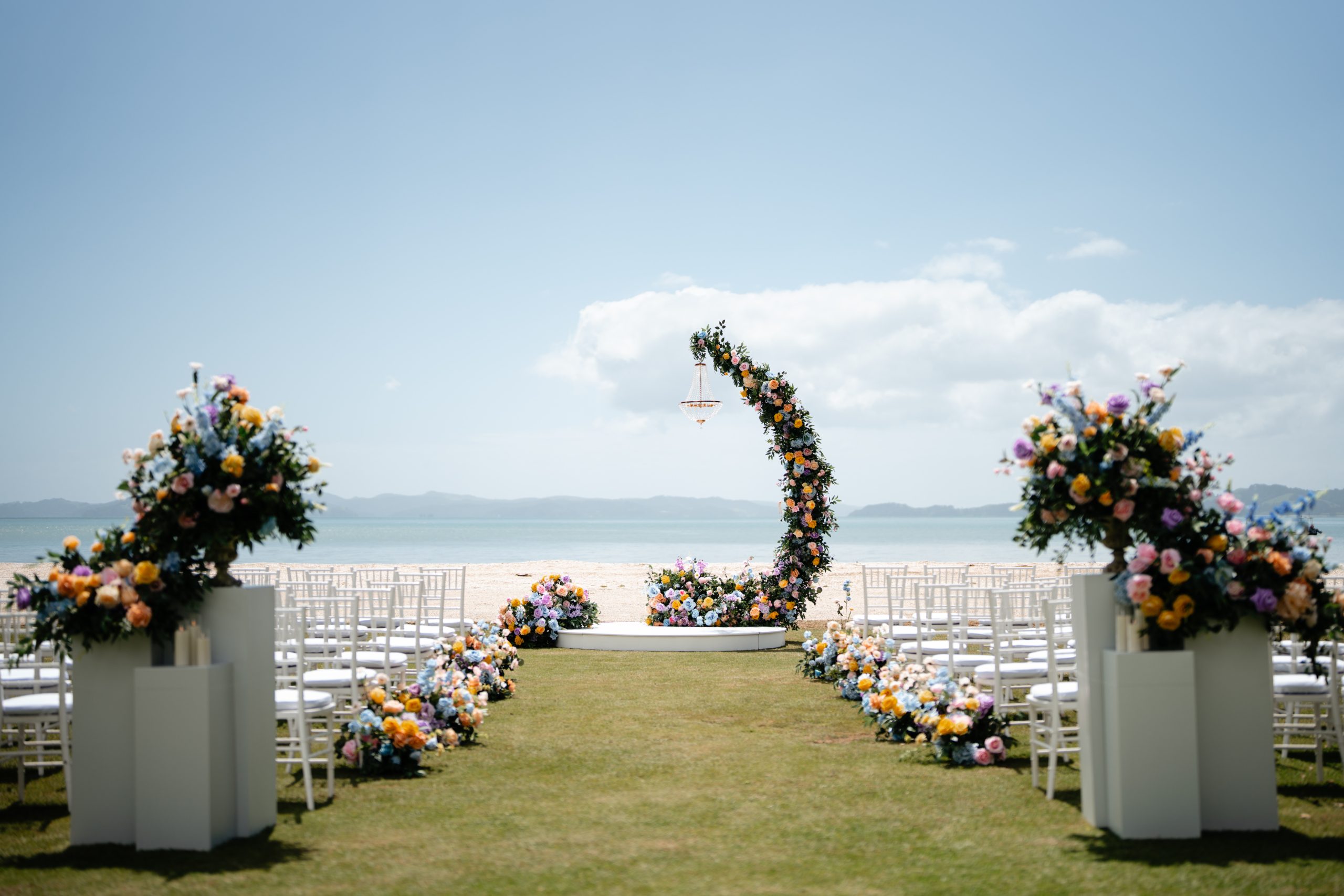 Ceremony decor with stage