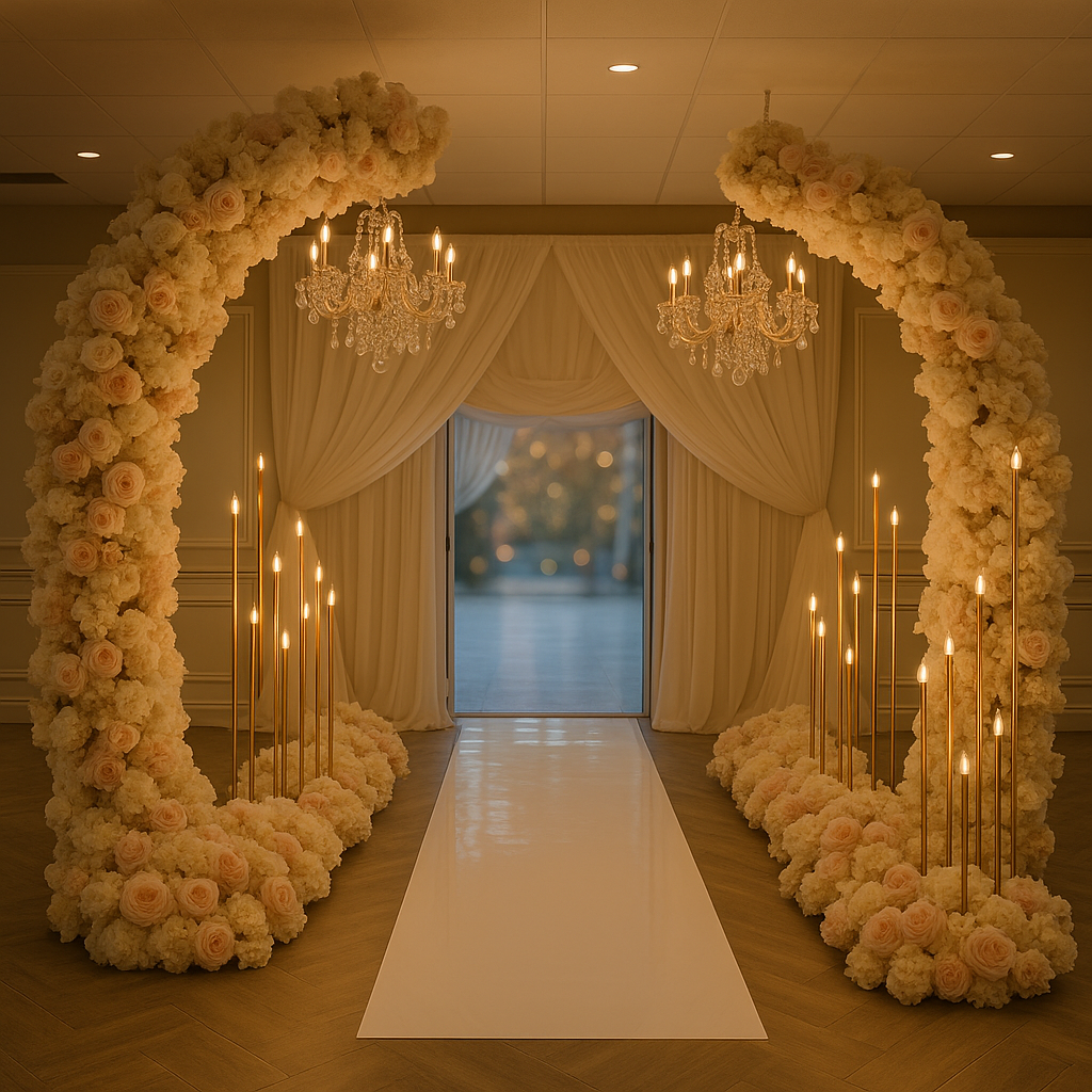 Chandelier Entrance wedding reception