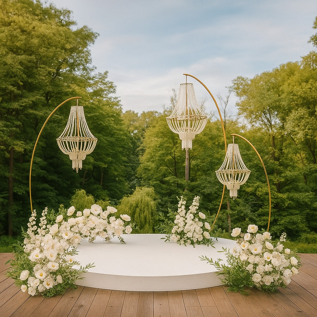  Chandelier Garden Stage Elopement