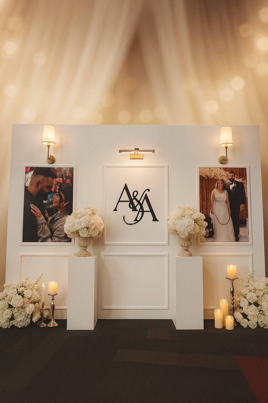 Luxe Welcome Wall – Elegant Welcome Sign Display for Weddings and Events