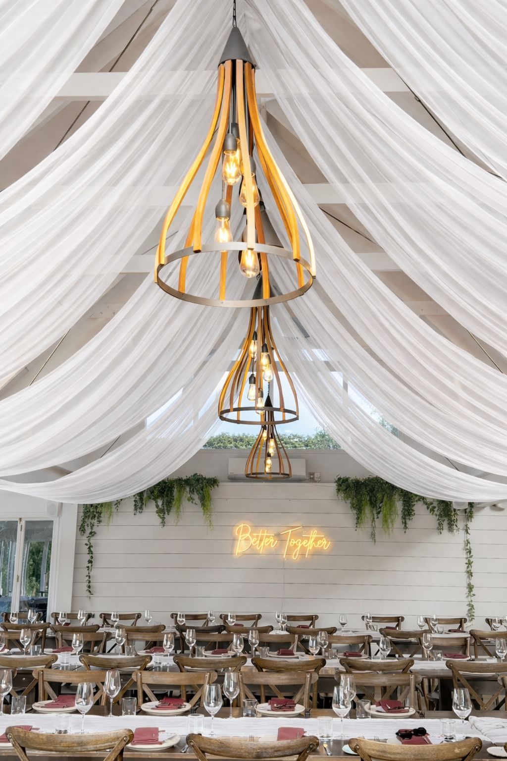 Ceiling Draping at Abel Estate by Luxury Lane