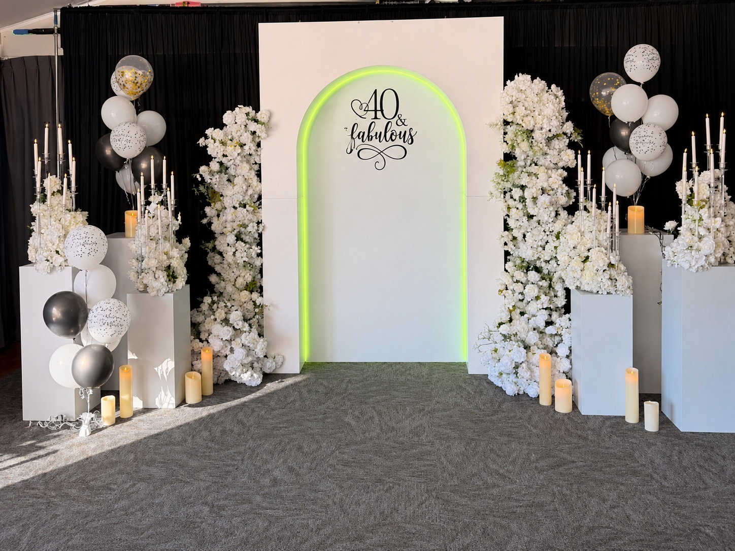 40 and Fabulous Birthday Backdrop by Luxury Lane