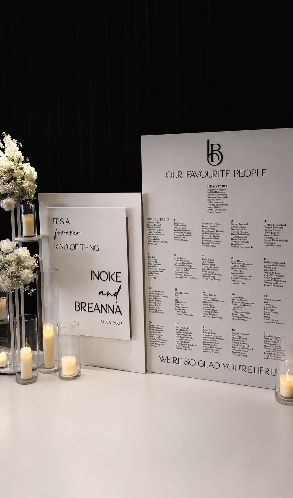 The 3D Signature Welcome Sign and Seating chart Combo