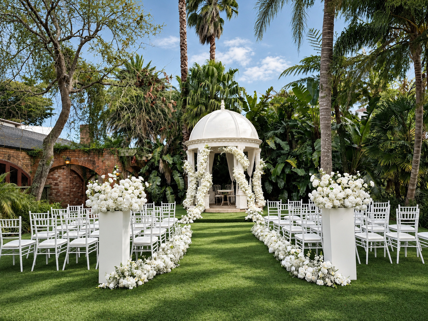 Vogue Style Gazebo Floral Design at Settlers by Luxury Lane Wedding